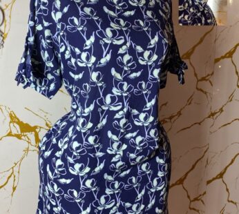 Robe fleurie femme en tissu lourd stretch – Élégante et confortable