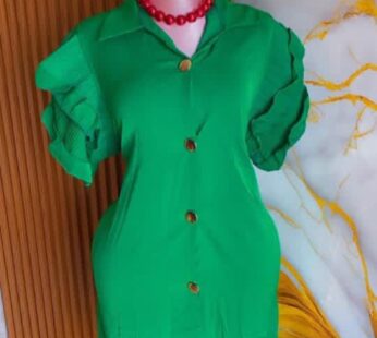 Magnifique mini robe verte – Chic et tendance