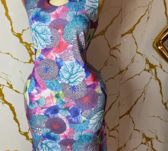 Robe colorée stretch femme en tissu lourd – Élégante et confortable