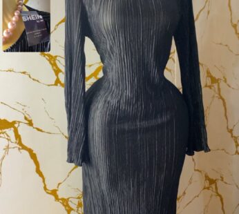 Magnifique robe longue noire glamour – Élégante et sophistiquée