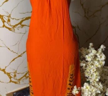 Magnifique robe longue orange – Chic et lumineuse