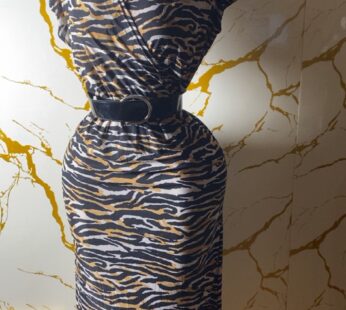 Magnifique robe longue imprimé panthère – Glamour et élégante