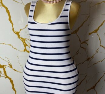 Mini robe moulante rayée femme – Sexy et tendance
