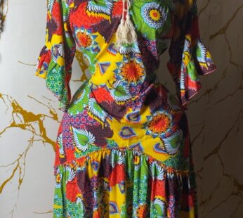 Magnifique mini robe colorée légère – Tendance et estivale