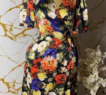 Magnifique robe élégante fleurie – Chic et féminine