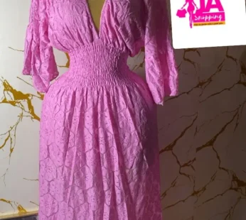 Robe rose élégante femme – Chic soirée & sortie